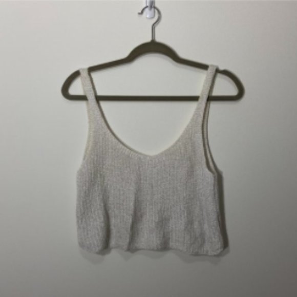 NWOT American Apparel Knit Sparkle Crop Tank - Picture 2 of 4
